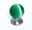 Picture of 1 1/5" Cat's Eye Glass Green Smooth Round Knob
