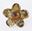 Picture of 2" Jewel Tones Flower Design Knob with Stones (AMBER)