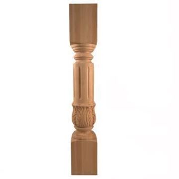 Picture of Unfinished Acanthus Post Rubberwood (POST-F-5X36-RW)