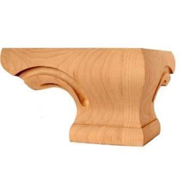 Picture of Unfinished Pedestal Foot Corner Alder (PED-C-ALD)