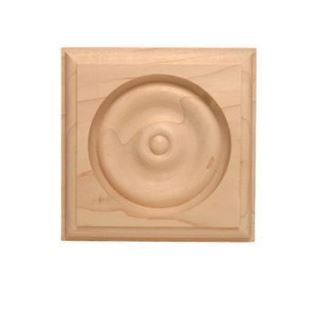 Picture of Unfinished Rosette 3-3/4" x 3-3/4" x 1" Maple (R-8-MP)