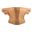 Picture of Unfinished Rounded Ped Foot Corner Rubberwood (PED-3-CR-RW)